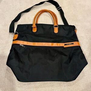 Samsonite Black and Tan Travel Bag
